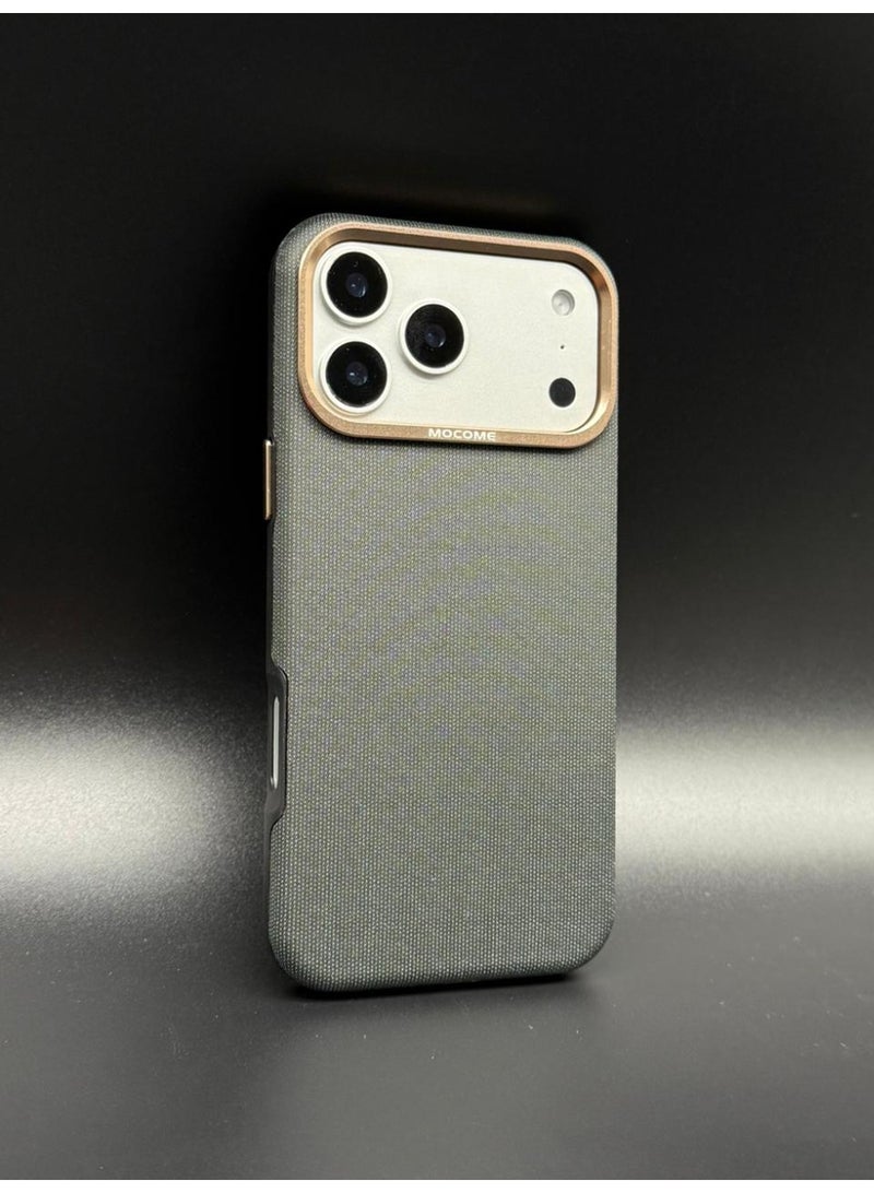 MOCOME Premium Woven Fiber Case with Metallic Camera Protection for iPhone 17 Pro Max - Image 3