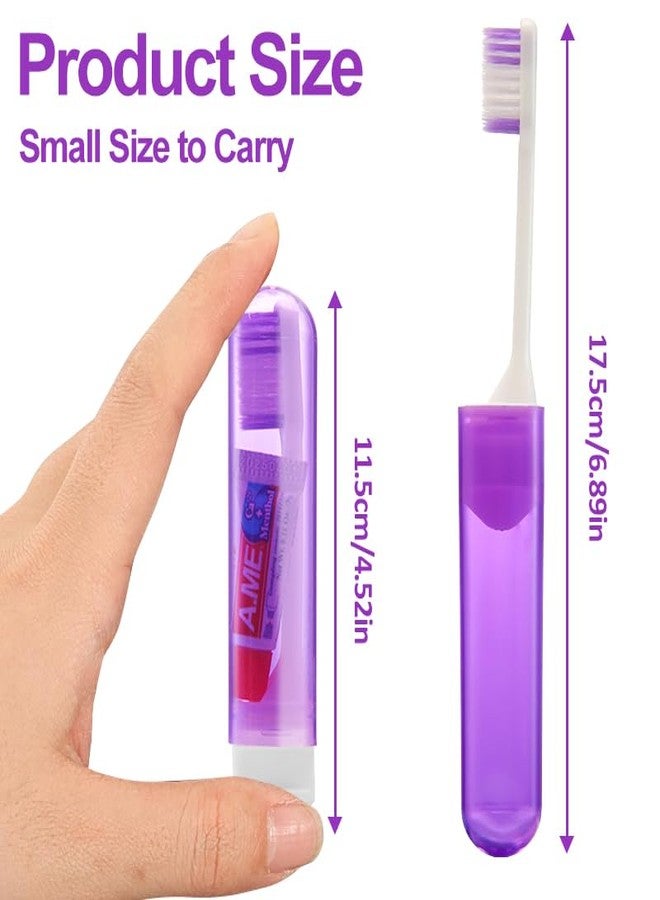 KUGUAN Travel Toothbrush Set Portable Foldable Toothbrush with Mini Toothpaste Soft Toothbrush for Travel Business Trip Camping Outdoor Activities Individually Packaged with Storage Box(5PCS - Image 4