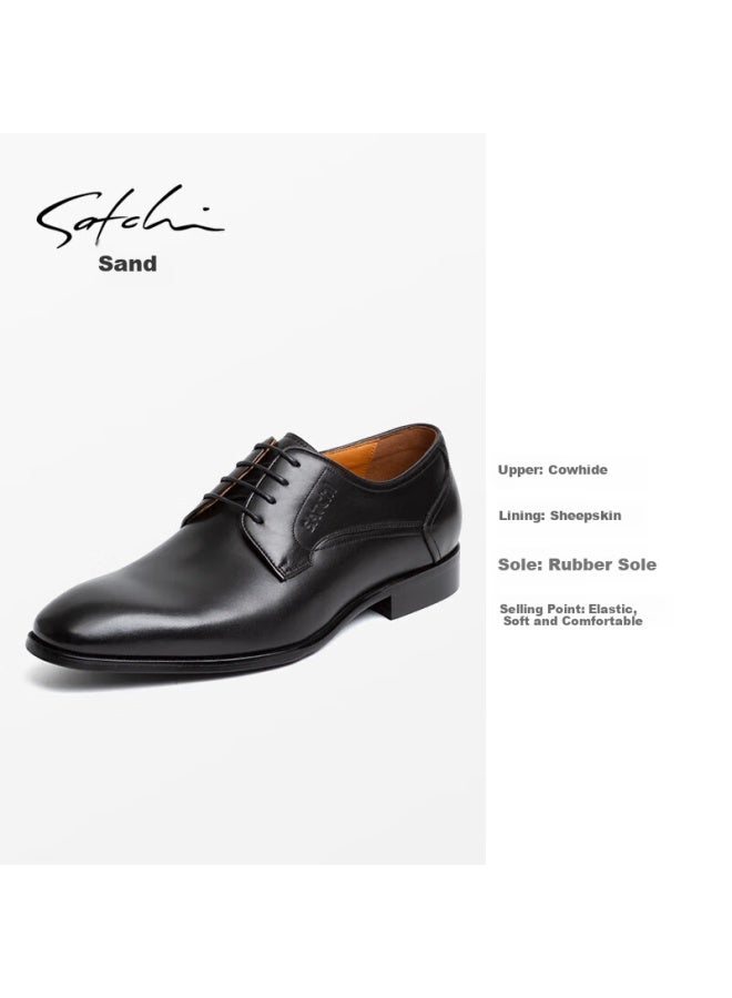 Sachi Men's Shoes, Fashionable Wedding Shoes, Men's Leather Shoes, Business Formal Shoes, Derby Shoes, 752281179z, Black, Size 40