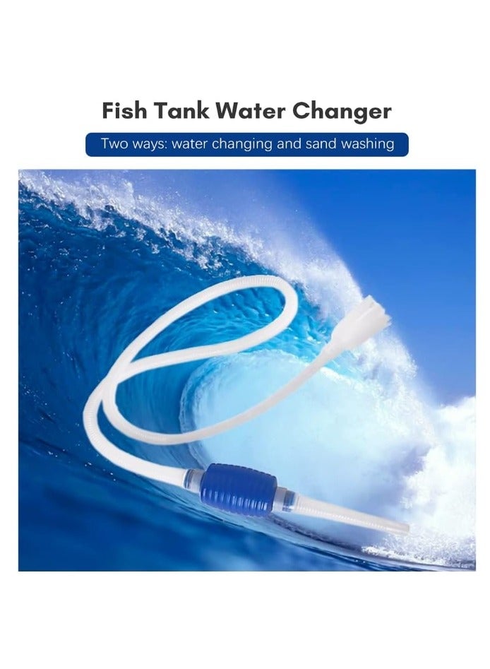 2 Packs 1.5 Meter Aquarium Fish Tank Cleaning Tools Kit Aquarium Gravel Cleaner Siphon Fish Tank Cleaner Water Changer - Image 1