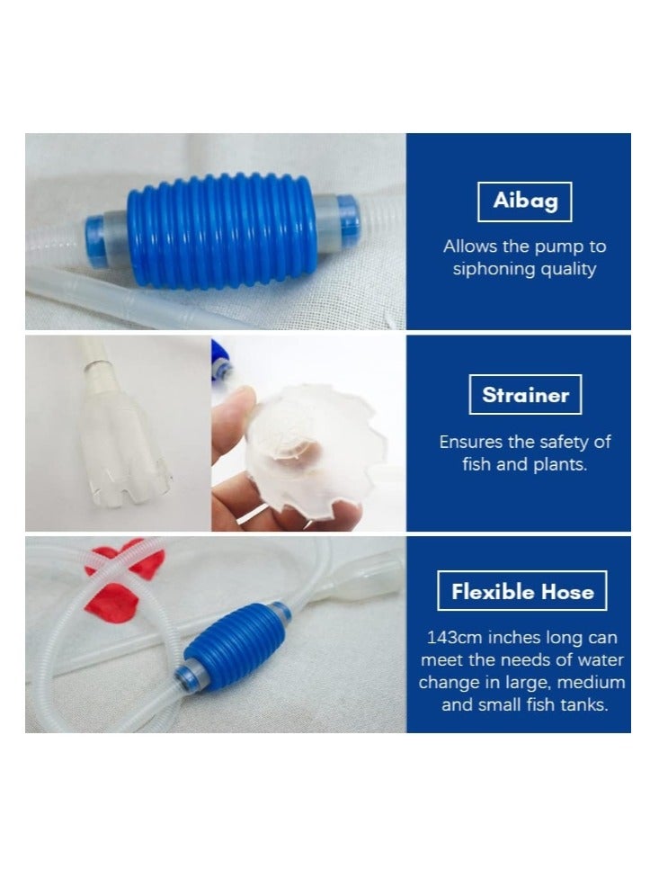 2 Packs 1.5 Meter Aquarium Fish Tank Cleaning Tools Kit Aquarium Gravel Cleaner Siphon Fish Tank Cleaner Water Changer - Image 2