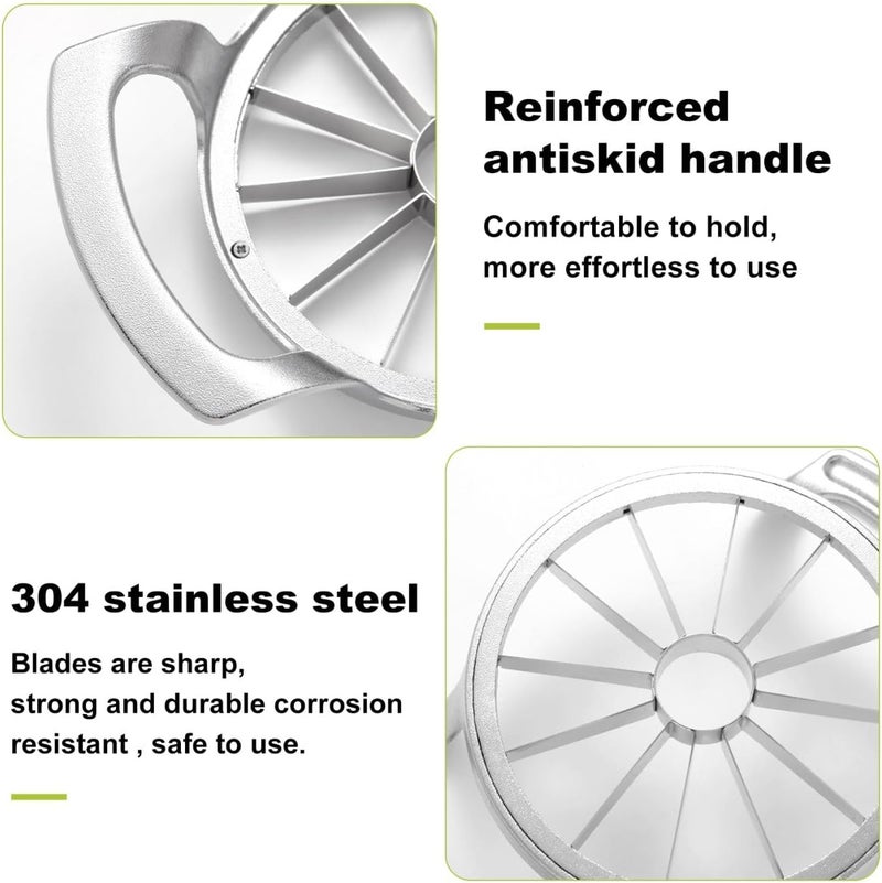 LIIGEMI Apple Cutter Slicer,12-Blade Large Apple Corer，Heavy Duty Stainless Steel Apple Cutter and Divider， Easy to Use - Image 4