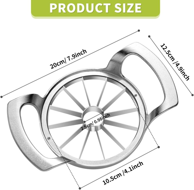 LIIGEMI Apple Cutter Slicer,12-Blade Large Apple Corer，Heavy Duty Stainless Steel Apple Cutter and Divider， Easy to Use - Image 3