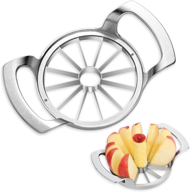 LIIGEMI Apple Cutter Slicer,12-Blade Large Apple Corer，Heavy Duty Stainless Steel Apple Cutter and Divider， Easy to Use - Image 1