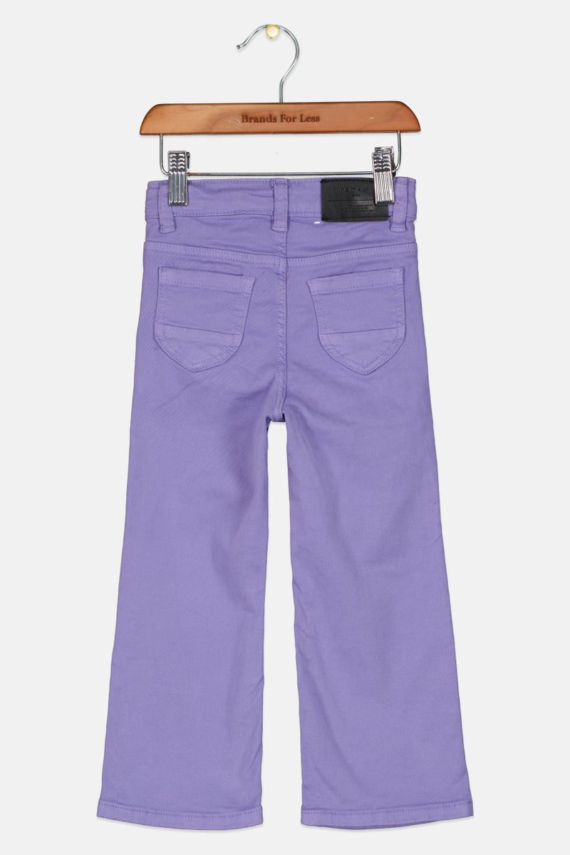 NAME IT Toddlers Girl Plain Wide Leg Jeans, Purple - Image 2