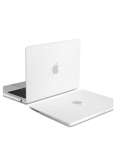 Hard Laptop Cover Case for Macbook Air 13.6-inch New M4 Chip A3240/M3 Chip A3113/ M2 Chip A2681 with Touch ID, Frosted Transparent