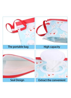 MIXDE 4 Pack Baby Wipes Container Reusable Portable Wet Wipe PouchWipe Dispenser Container Baby Travel Wet Wipe Holder  - Image 2