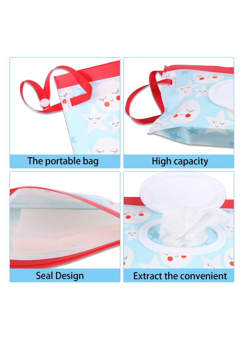 MIXDE 4 Pack Baby Wipes Container Reusable Portable Wet Wipe PouchWipe Dispenser Container Baby Travel Wet Wipe Holder  - Image 2