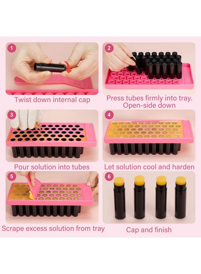 LotFancy Lip Balm Tubes with Filling Tray and Spatula, 50Pcs 4.5ml Black Lip Balm Containers, BPA Free & Leak Free Lip Balm Making Kit, Handmade Set - Image 5