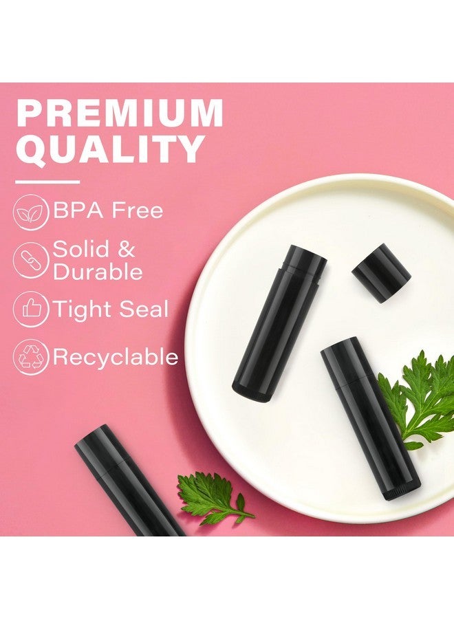 LotFancy Lip Balm Tubes with Filling Tray and Spatula, 50Pcs 4.5ml Black Lip Balm Containers, BPA Free & Leak Free Lip Balm Making Kit, Handmade Set - Image 3