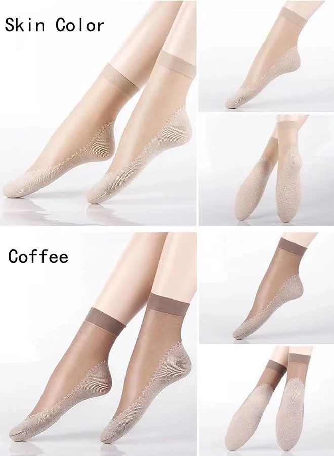 ZCM-HAPPY 20 Pairs Of Women's Mid-length Socks Anti-snag Anti-odor Sweat-absorbing Anti-slip Stockings  - Image 3