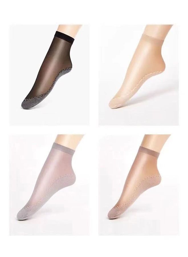 ZCM-HAPPY 20 Pairs Of Women's Mid-length Socks Anti-snag Anti-odor Sweat-absorbing Anti-slip Stockings  - Image 1