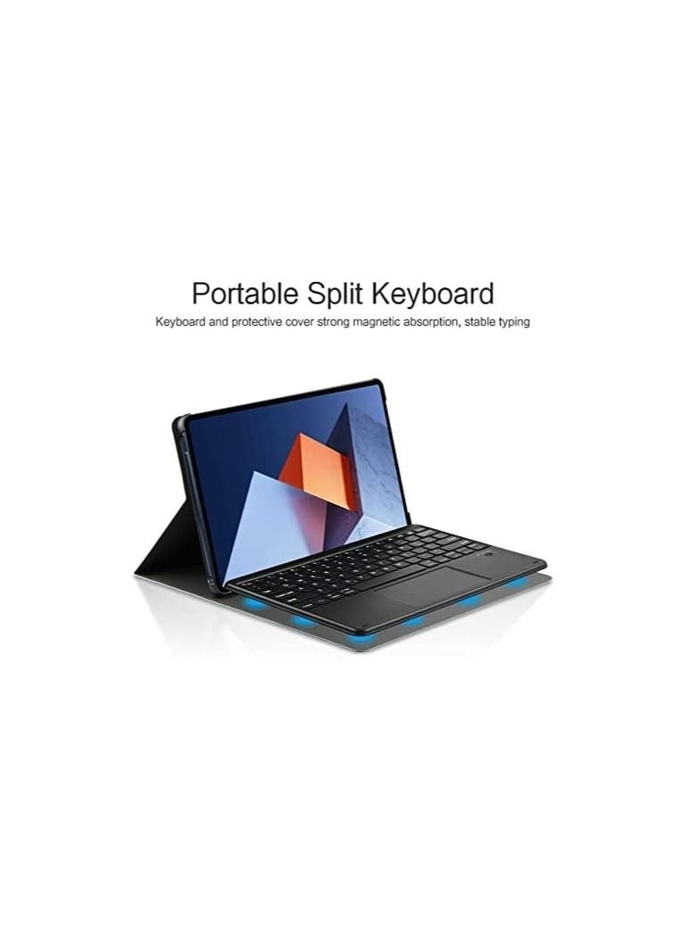 Keyboard Case Compatible with MateBook E 12.6 2022 DRC-W58 with Mouse,Tablet PC Bluetooth Wireless keyboard Protective Cover with Touchpad PU Leather Cover Stand - Image 2