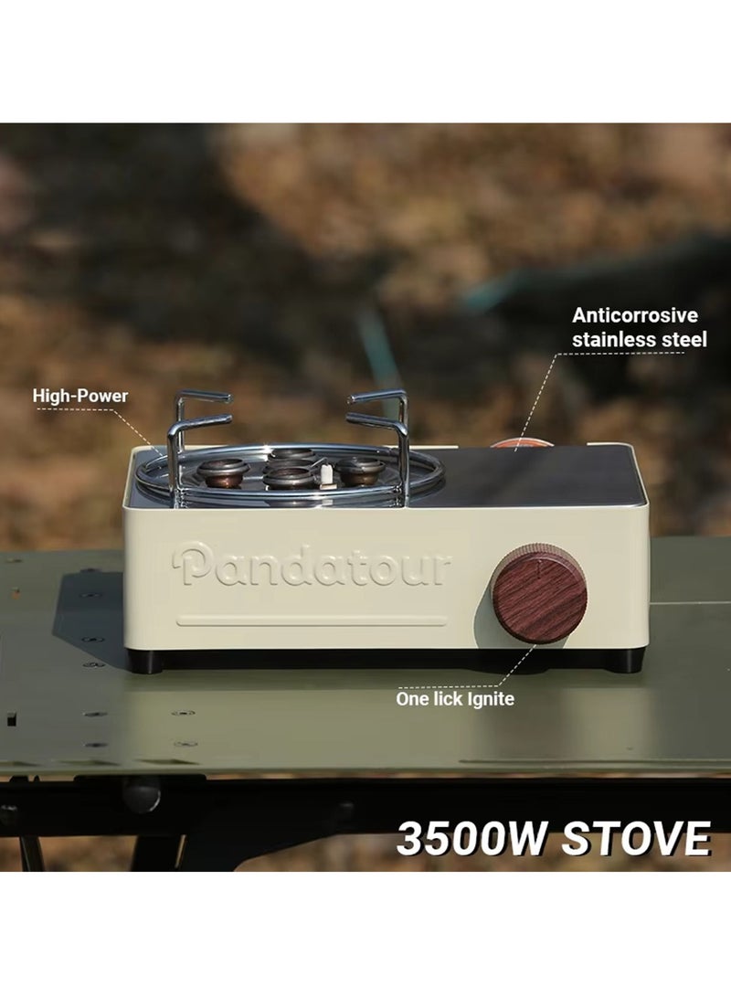 BlueFire 5-Flame Outlets Portable Gas Stove for Camping | High-Power Outdoor Butane Stove with Electric Ignition | Compact Picnic & Hiking Cooker for 3-5 People - Image 4