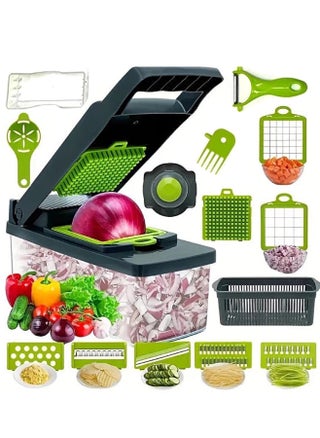 Vegetable Chopper, Onion Chopper, Mandolin Slicer, professional food Chopper multi functional Vegetable Chopper and Slicer, Dicing Machine, Adjustable Vegetable Cutter With Container - pzsku/Z7D2DEBE88B41954D7003Z/45/_/1740021901/fe0b2526-c826-4811-b3cd-e7c9a500659b