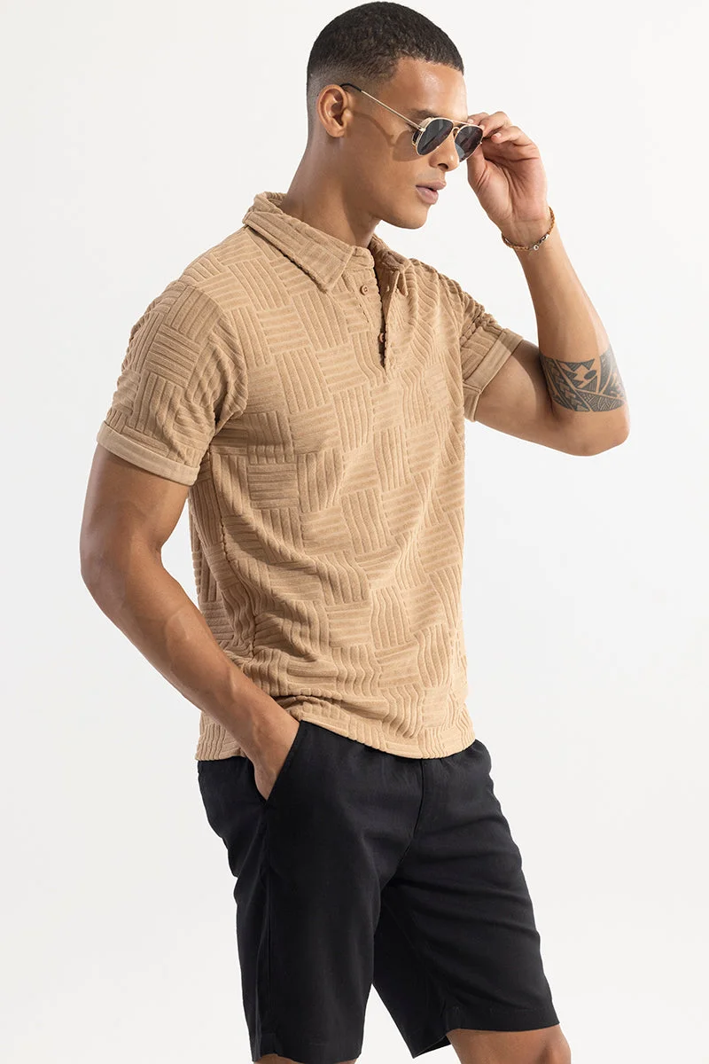 SNITCH Quintet Beige Polo T-Shirt
