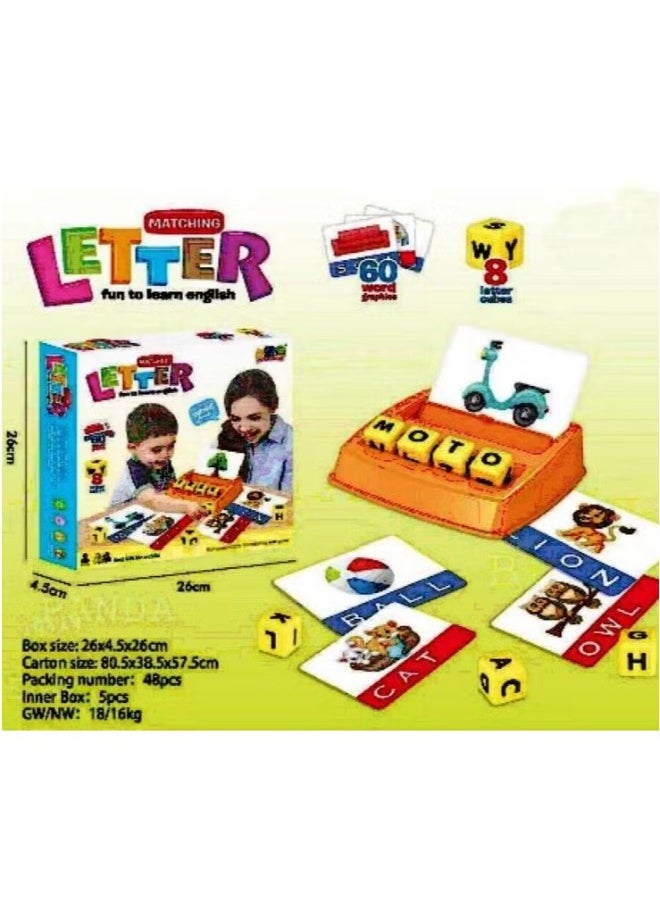 Dreamzon Matching Letter Game for Kids Fun and Educational Toy for Learning English 
