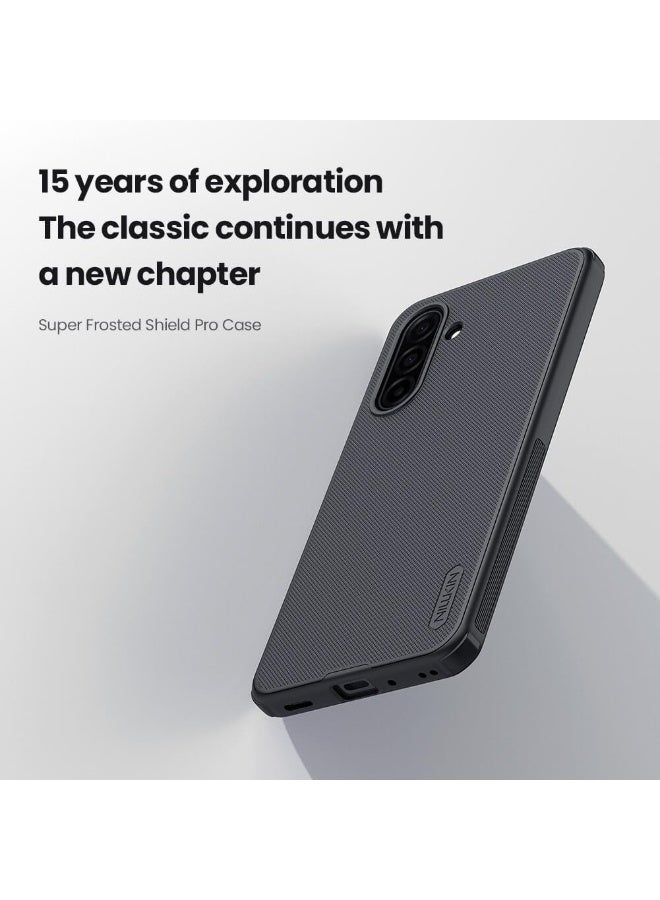 Nillkin Case Compatible with Samsung Galaxy A17 Nillkin Super Frosted Shield Pro Hard Back Soft Border PC + TPU Shock Absorb Cover Raised Bezel Camera Protect Black Color - Image 5