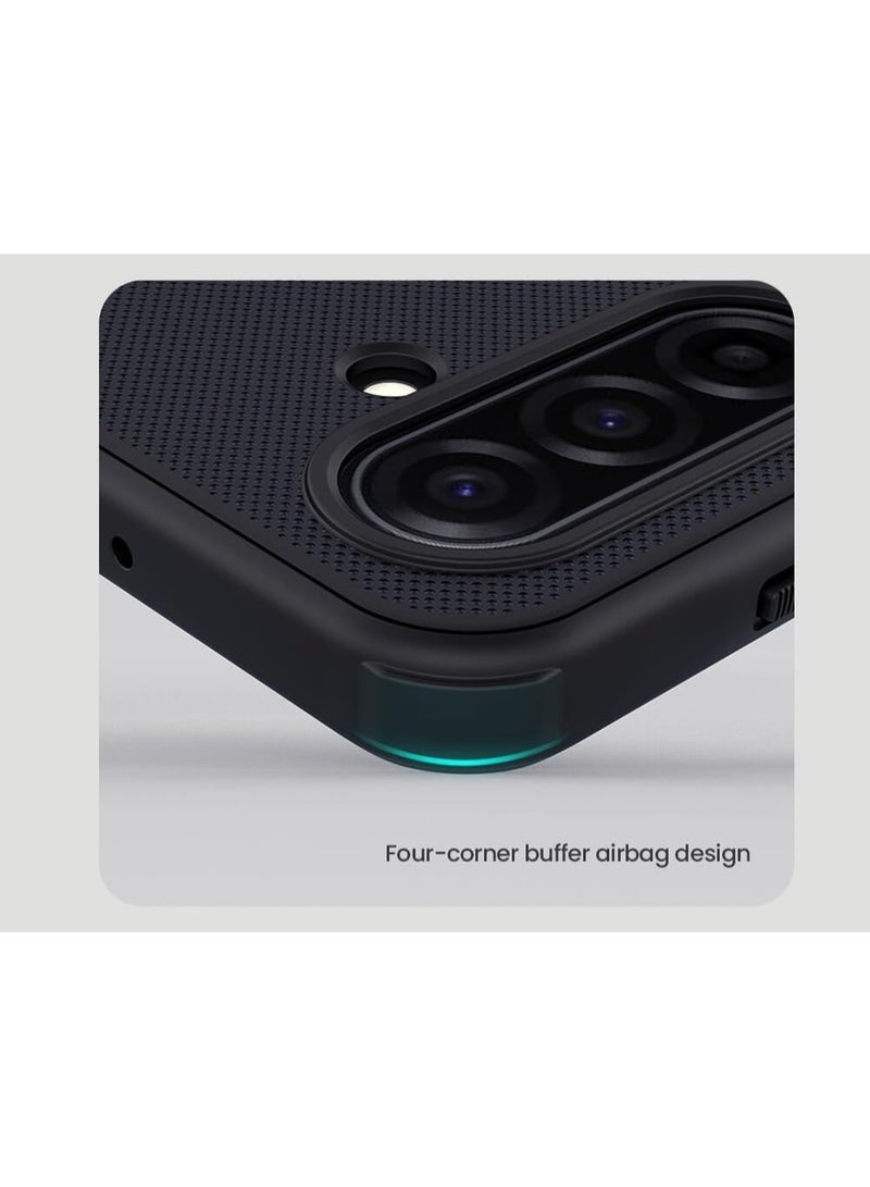 Nillkin Case Compatible with Samsung Galaxy A17 Nillkin Super Frosted Shield Pro Hard Back Soft Border PC + TPU Shock Absorb Cover Raised Bezel Camera Protect Black Color - Image 2