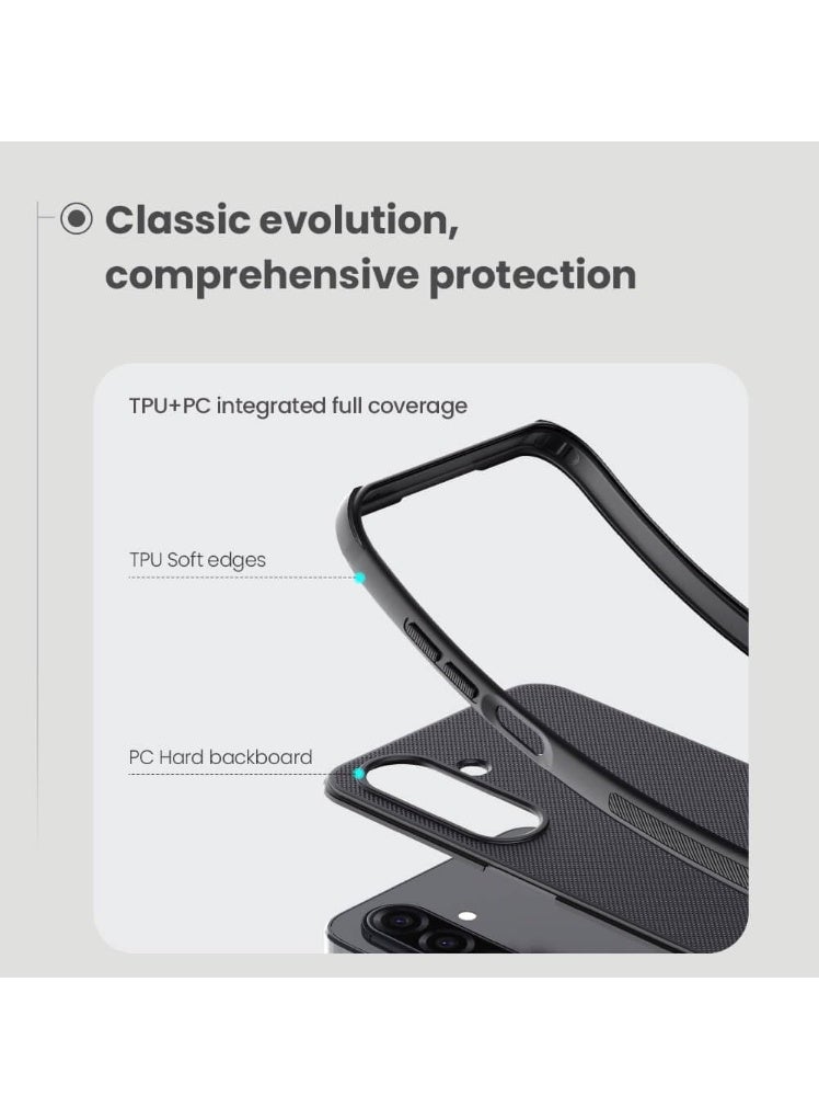 Nillkin Case Compatible with Samsung Galaxy A17 Nillkin Super Frosted Shield Pro Hard Back Soft Border PC + TPU Shock Absorb Cover Raised Bezel Camera Protect Black Color - Image 3