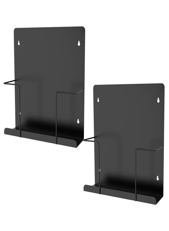 XINWXSS Vinyl Storage Display Holder 2 Pack, 12.9 in Wall Mount Vinyl Record Shelf, Fits 30 LPs Solid Steel Wall Mount and Record Display, Black - Image 1