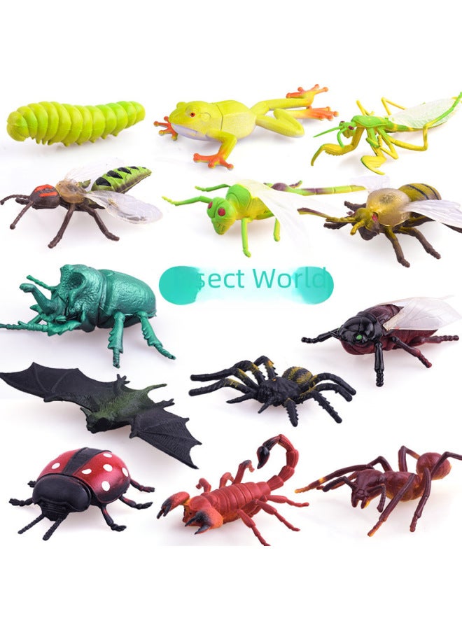 Multi-style Realistic Insect Butterfly Sea Creature Decorations Sandbox Scenes Educational Cognitive Animal Models-Color:Insects 15/27.5*19cm-268g  - Image 3