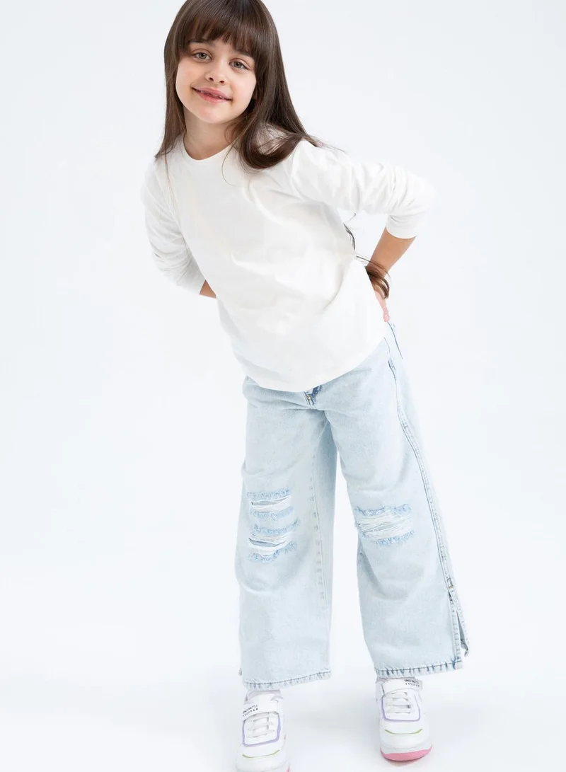DeFacto Kids Mid Wash Straight Fit Jeans