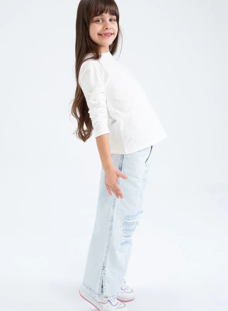 DeFacto Kids Mid Wash Straight Fit Jeans