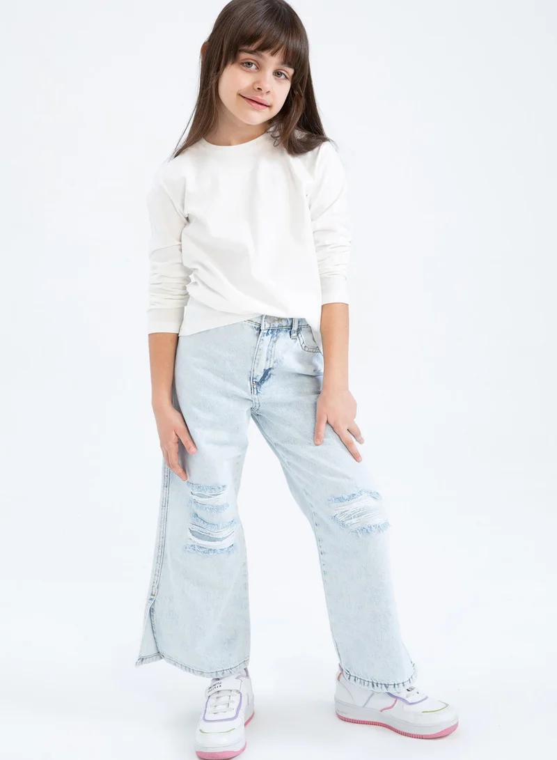 DeFacto Kids Mid Wash Straight Fit Jeans