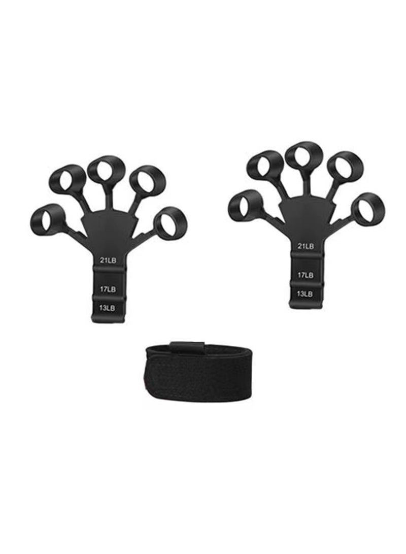 KUYING KUYING  Hand Grip Strengthener - Adjustable Finger Exerciser and Finger Stretcher - Grip Strength Trainer for Hand Therapy, Rock Climbing - Relieve Pain for Arthritis, Carpal Tunnel-2Pcs  - Image 2