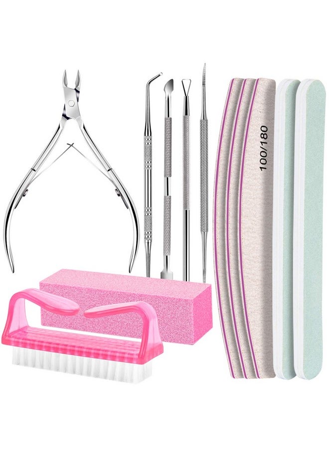 FANDAMEI FANDAMEI Nail Care Kit, Nail Files 100/180, Nail Buffer Block, Cuticle Nippers, Cuticle Trimmer, Cuticle Pusher, Nail Tools, Nail Kit, Pedicure & Manicure Tools, Nail Prep Kit, Manicure Kit for Women  - Image 1