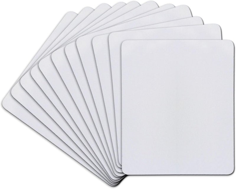A-SUB Sublimation Mouse Pad Blank Rectangular Blanks 3mm Thick for Transfer Heat Press Printing Crafts 24x20x0.3cm White 11pcs - Image 1