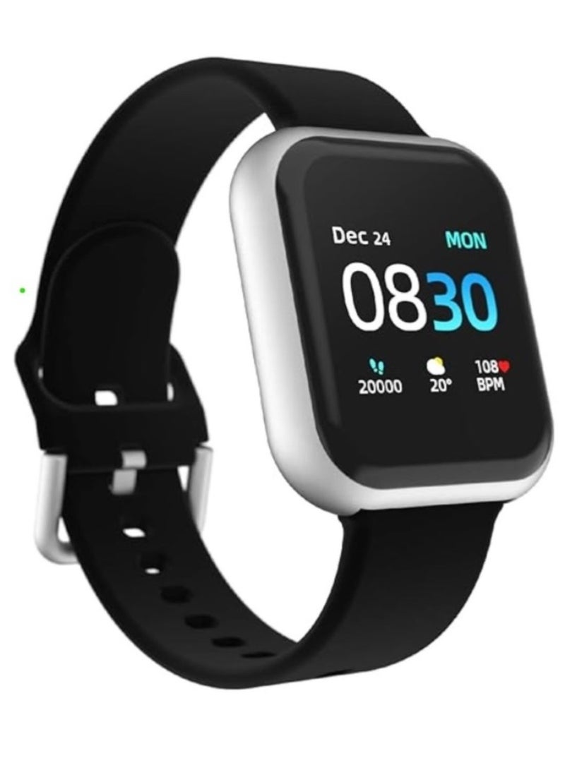 iTouch Unisex Interactive Air 3 Watch Silver/Black with Silicone Strap, 500006S4-B02 - Image 2