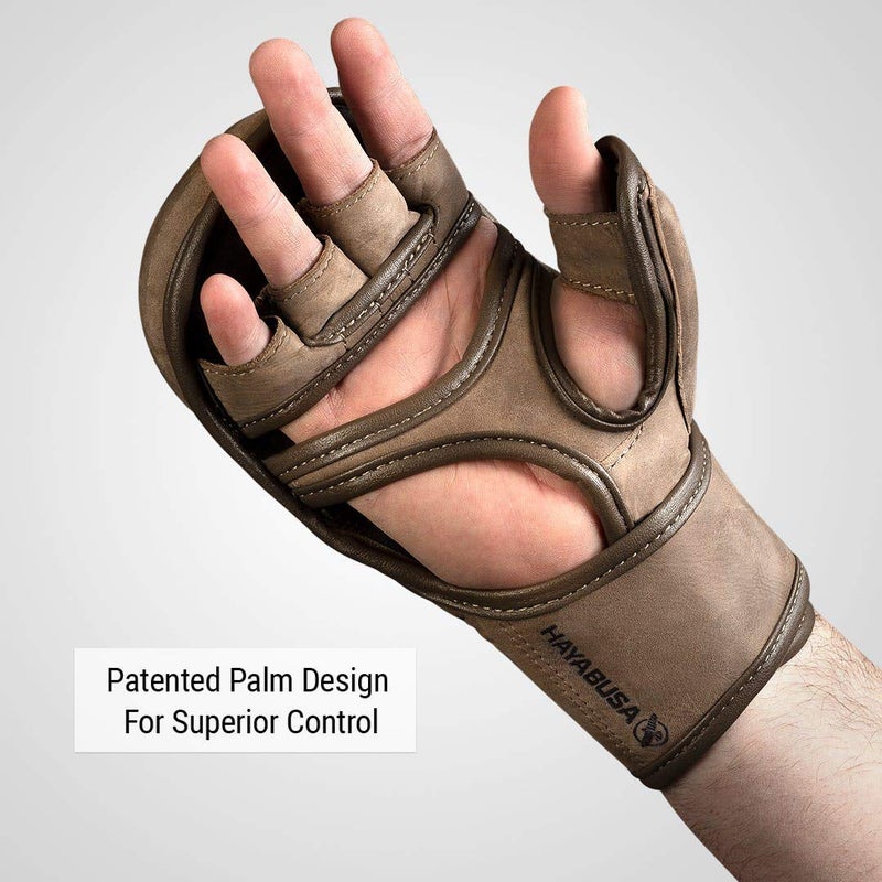 Hayabusa T3 LX Leather 7oz MMA Sparring Training Gloves Men & Women - Brown, Medium - Image 5