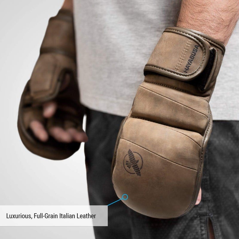 Hayabusa T3 LX Leather 7oz MMA Sparring Training Gloves Men & Women - Brown, Medium - Image 2