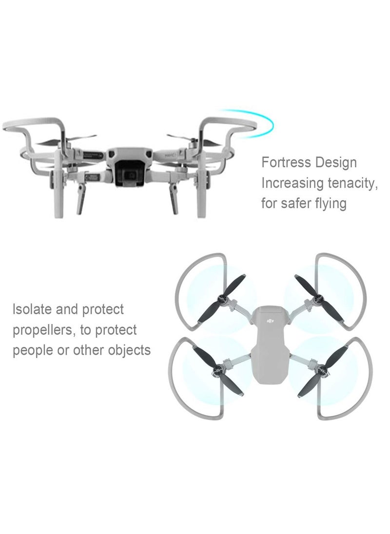 KASTWAVE - 2 in 1 Propellers Guard for Mavic Mini 2, with Landing Gear Extension Legs Protection Drone Accessories Foldable for DJI Mavic Mini 2/ Mini 1 / Mini SE Drone (Grey) - Image 1