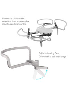 KASTWAVE 2 in 1 Propellers Guard for Mavic Mini 2, with Landing Gear Extension Legs Protection Drone Accessories Foldable for DJI Mavic Mini 2/ Mini 1 / Mini SE Drone (Grey)  - Image 2