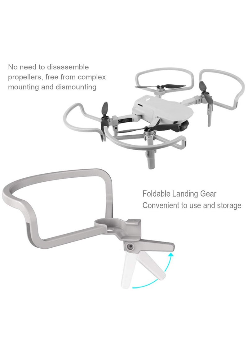 KASTWAVE - 2 in 1 Propellers Guard for Mavic Mini 2, with Landing Gear Extension Legs Protection Drone Accessories Foldable for DJI Mavic Mini 2/ Mini 1 / Mini SE Drone (Grey) - Image 1