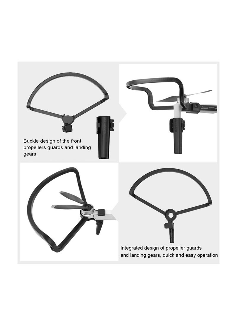 KASTWAVE - 2 in 1 Propellers Guard for Mavic Mini 2, with Landing Gear Extension Legs Protection Drone Accessories Foldable for DJI Mavic Mini 2/ Mini 1 / Mini SE Drone (Grey) - Image 1