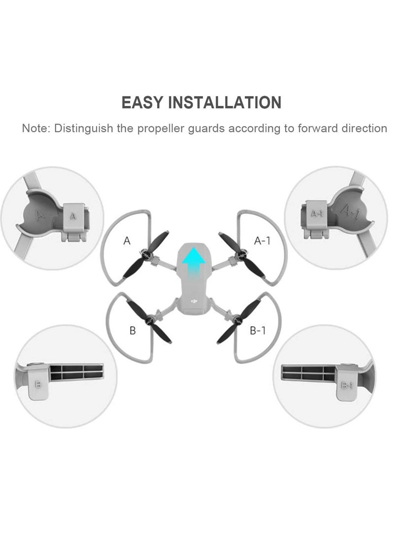 KASTWAVE - 2 in 1 Propellers Guard for Mavic Mini 2, with Landing Gear Extension Legs Protection Drone Accessories Foldable for DJI Mavic Mini 2/ Mini 1 / Mini SE Drone (Grey) - Image 1