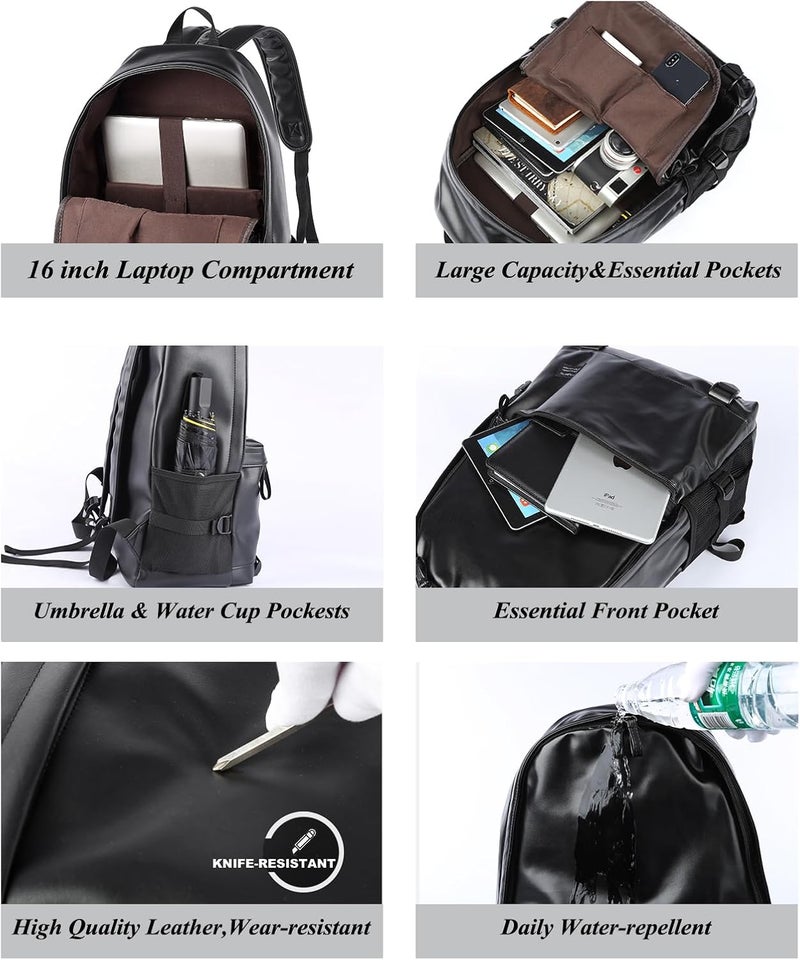 MATE ELAN unisex-adult 1 PU leather causl backpack (pack of 1) - Image 2
