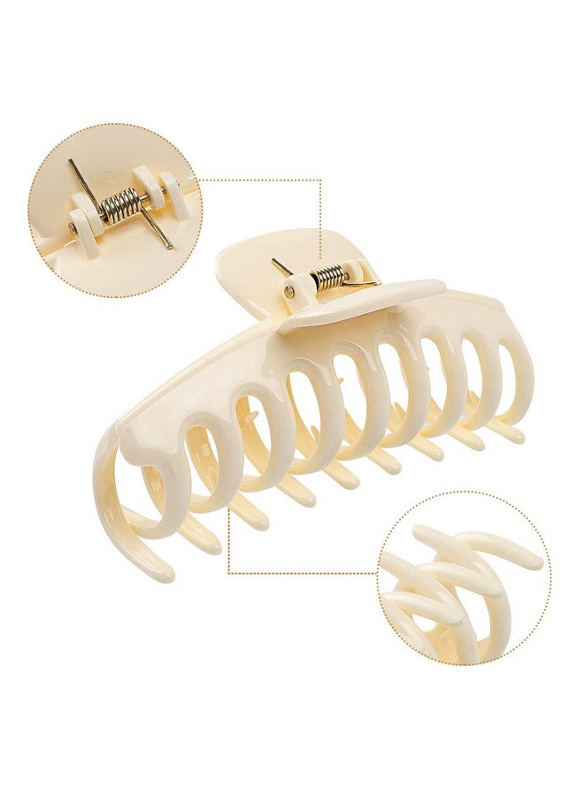 LAXIZAR Hair Claw Clip 8 Pack 4.3 Ihch Rectangular For Women Girls Large Jaw Clips Hair Clamps - Image 5
