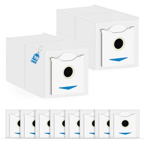DrFlito 10 Pack N30 Dust Bags Compatible with ECOVACS DEEBOT N30 Omni/N30Pro Omni Robot Vacuum Cleaner, 4 Layers Effective Filtration - Image 1