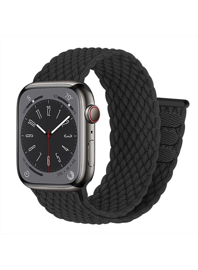 Wowstrap Stretchy Braided for Apple Watch Band 40mm 41mm 38mm 38 41 40 mm Women/Men,Solace Elastic Nylon Sport Solo Loop Strap for Apple watch series 8 bands iWatch 7 6 5 4 3 2 se - Image 1