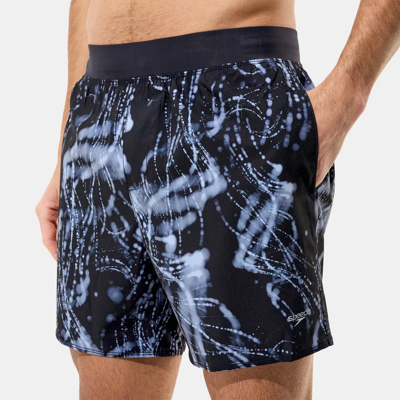 Speedo Black Men's Lookout Print Volley Swimming Shorts for Men | Best Price UAE