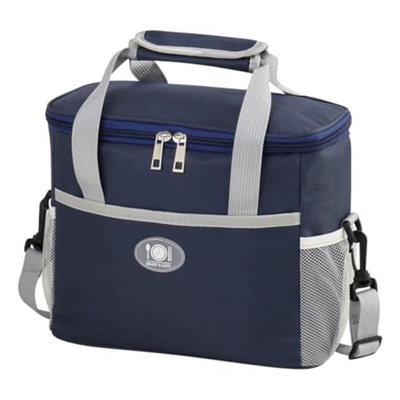 Insulated Lunch Bag for Women, Men, and - Portable Waterproof Lunch Tote with Large Capacity, Easy to Clean, Ideal for Work, School, Picnic, and Travel Blue - Image 1