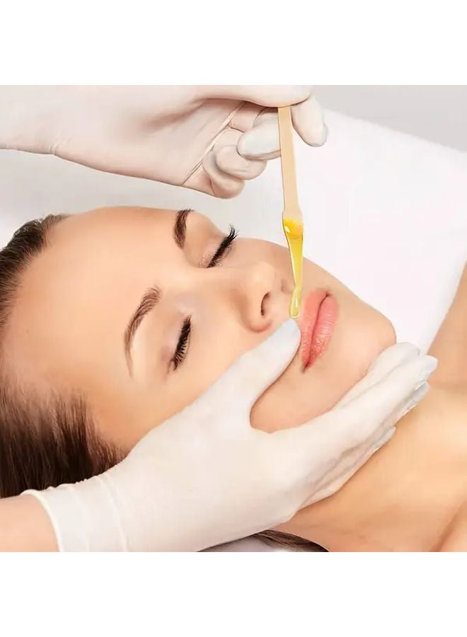 أعواد شمع خشبية طبيعية غير معطرة لإزالة الشعر شرائط رفيعة 20 قطعة - Image 2