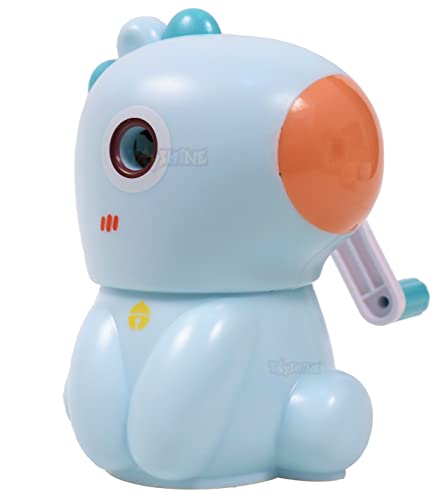 Toyshine Cute Pencil Sharpeners Manual for Kids and Artists, Handheld Manual Pencil Sharpener for Pencils - Dinosaur, Pink - Image 1