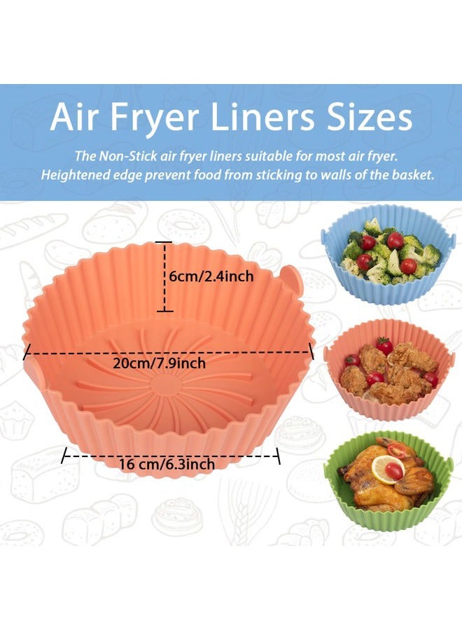 Loveuing Silicone Air Fryer Liners - Air Fryer Silicone Pot (Large, Orange) - Image 3