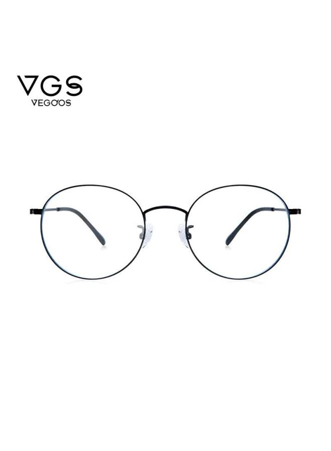 Vegoos Blue Light Blocking And Radiation Protection Gl For Men And Women, Non-prescription Clear Lens Computer Phone Eye Protection Gl, Round Frame Myopia Eyeglass Frames - Image 5